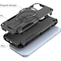 Miniatyrbild 6 av 7: Magnetiskt iPhone-fodral med stativ, kompatibelt med MagSafe, robust inbyggt stativ, militärklassat fallskydd stötsäkert för iPhone Black iPhone 14