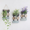 Miniatyrbild 2 av 4: Väggmonterad planter terrarium med trä, retro hängande gl