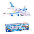 Miniatyrbild 1 av 7: Leksaksplan för barn, Bump and Go Action, Leksaksplan med LED-blixtljus och ljud för pojkar och flickor 3-12 år (Airbus A380)