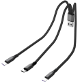 Miniatyrbild 1 av 5: Multi USB C Splitter Kabel, USB A till Dubbel Typ-C + Micro USB