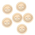Pikkukuva 8 / 10: 100 kpl puunapit pyöreä puun väri DIY lisävaruste ompelu 2-reikäinen nappi 1,5 cm