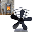 Miniatyrbild 1 av 7: 5-bladig värmefläkt för kamin 1500RPM Lågt ljud Hög temperaturbeständig för vedkolspis