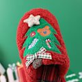 Miniatyrbild 5 av 6: Jultomtestofflor för kvinnor med bågstöd Minnesskum Hushållsskor för damer med gummisula Vinter inomhus tofflor Julgran broderad Red 39/40