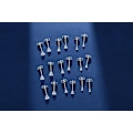 Miniatyrbillede 5 af 6: 10 Par Små Dame Rustfrit Stål Runde Klare Cubic Zirconia Ørestikker (2mm 3mm 4mm CZ, Kirurgisk Stål)