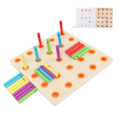 Miniatyrbild 10 av 10: Trä Geoboard Hand-öga-koordination Sensorisk Träning Säker Trä Matematiskt Array Block för Barn Över 36 Månader