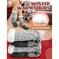 Miniatyrbilde 5 av 6: Dame Slippersokker Antislipp Fuzzy Fluffy Tykke Varme Hyttekoselige Komfortable Myke Fleece Hjemmegrep Sokker Grey