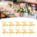 Miniatyrbilde 6 av 6: Jule Serviettring Elegant Dekorativ Metall Hjort Serviettring Holder for Bryllupsfest Daglig 10stk Gold