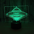 Miniatyrbild 5 av 7: 3D nattlampa Nytt UFO Flygande tefat 3D Ljus UFO Färgglad T