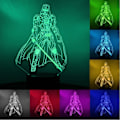 Miniatyrbillede 2 af 5: B Darth Vader Star Wars Legetøj 3D LED Akryl Natlys med Fjernbetjening & Smart Touch 16 Farver Skiftende Dæmpbar USB Drevet Soveværelse Dekoration Bordlampe