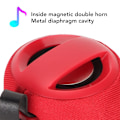 Miniatyrbild 3 av 6: Bluetooth-högtalare multifunktionell IPX5 vattentät stark bas stereoljud handsfree-samtal bärbar trådlös högtalare för hemresa fest Red