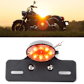Miniatyrbillede 4 af 9: Motorcykel Baglygte Universal Retro LED Brems Lygte Nummerplade Lys Indikatorlys