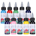 Miniatyrbilde 2 av 10: 10 flasker akrylmalingsett fargerikt for kunststudentmaling pigment plastboks 30ml