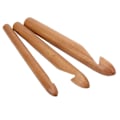 Miniatyrbillede 9 af 10: Store hæklede kroge 20 cm ergonomisk design premium naturligt bambus blankt hæklet krog
