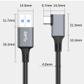 Miniatyrbild 3 av 5: Galaxy S10 Laddare USB Typ-C Kabel 90 Grader Hållbar Nylon