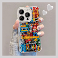 Miniatyrbilde 2 av 2: 2024 Ny estetisk telefondeksel for iPhone, Mario byggeklosser telefondeksel for jenter kvinner kult trendy design myk TPU gavedeksel for iPhone Cases iPhone 11 Pro Max