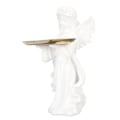 Miniatyrbillede 10 af 10: Baby Angel Statue Bakke Design 11,8in Håndskåret Rige Detaljer Resin Cherub Figur til Soveværelse Kontor Cafe