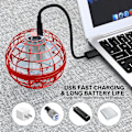 Pikkukuva 7 / 7: Lentävä pallolelu, Hover Orb, Globe Shape Magic Controller Mini Drone, RGB Lights Spinner 360 pyörivä pyörivä UFO-lelu lapsille aikuisille (punainen)