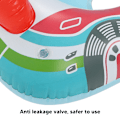 Miniatyrbild 5 av 8: Yacht Pool Float Uppblåsbar Yacht Styrning Hjul PVC Anti Läckage Ben Hål Småbarn Simma Float för Simning Sommar Blå Botten