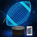 Miniatyrbild 1 av 8: Fotboll 3D nattlampa, amerikansk fotboll 3D illusionslampa