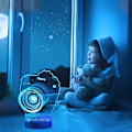 Miniatyrbild 6 av 7: Kamera 3D nattlampa, dynamisk RGB-färgförändring 3D-illusion