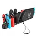 Miniatyrbilde 1 av 5: Laderstasjon for Nintendo Switch/Switch OLED-modell Joy Con og for Switch Pro-kontrollere Laderdokk med USB 2.0-plugg og -porter, Kun for Nint