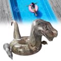 Dinosaurie Pool Float PVC 3D T Rex Simring Simbassäng Uppblåsbara Åktur för Vuxna Tonåringar Barn