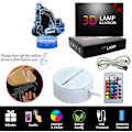 Miniatyrbild 5 av 7: 3D Grävmaskin Nattlampa, USB-kabeldriven LED Illusion Nattlampa