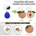 Miniatyrbillede 4 af 6: Læder nøgleringholder etui kompatibel med Apple AirTag, sød beskyttende Air Tag cover med nøglering, anti-scratch finder GPS tracker etui til Peach b