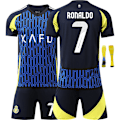 Miniatyrbillede 1 af 5: 24/25 Fodbolddragt til Børn Træningsdragt Fodbolddragt til Drenge, Al-Nassr NO.7 Fodboldhold Træningsdragt Trøjer Shorts og Strømper 20