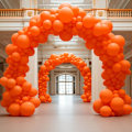 Miniatyrbillede 6 af 8: 130 stk. orange balloner i forskellige størrelser 18\" 12\" 10\" 5\" ballonbue guirlande sæt perfekt til fødselsdagsfest, dimission, babyshower, bryllup, ferie Orange