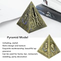 Miniatyrbillede 4 af 5: Ægyptisk pyramidemodel grøn bronze stor retro klassisk udsøgt dekorativt håndværk ornament