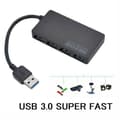 USB 3.0 hub with 4 ports Black