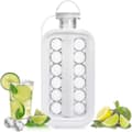 Portable Household Ice Grid Ball Kettle 2-in-1, Reusable Ice Mold, Easy Release Silicone Ice Grid - White
