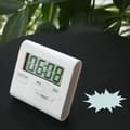 Magnetic Kitchen Timer with Large LCD Display, Loud Alarm and Countdown Timer, White-MCJ