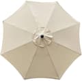 Replacement Umbrella Canopy 8 Ribs Diameter 3m Waterproof Replacement Fabric UV Resistant Beige