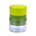 Garlic Press with Built-in Storage Container, Easy to Clean Manual Chopper for Kitchen, Green