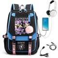 Katseye Music Print School Backpack Lightweight Large Capacity for Students No. 2