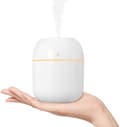 Small Portable Humidifier, USB Personal Desktop Humidifier for Office, Bedroom, Auto Shut-Off, 220ml, White