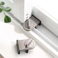 Skydedørslås i aluminiumlegering med børnesikkerhedsstop til skydedøre - 2-pak