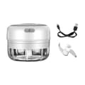 Mini Electric Garlic Press, Electric Chopper with USB Port, 100ml Mini Food Processor, Multifunctional Electric Vegetable Cutter