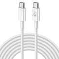 SiGN Snabbladdningskabel USB-C till USB-C 60W, 3A, 2m USB-C PD - Vit