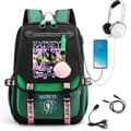 Katseye Music Print School Backpack Lightweight Large Capacity for Students No. 4