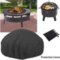 Round Fire Pit Cover with Drawstring, 86*36 cm / 33.86''x14.17'' (approx.)