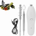 Electric Vegetable Corer, Electric Zucchini Corer, Stainless Steel Scale Scraper, Multifunctional Seafood Scale Scraper with Replaceable Blade