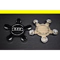 Miniatyrbild 5 av 5: Passar Audi 134mm fem-klor däcklock navkapsel logotyp A6 A4L-Audi 5-klor konkav grå (fyra pack)