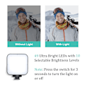 Miniatyrbilde 3 av 5: Vlogging-sett for iPhone og Android med stativ, 36 LED-lys, mini-mikrofon