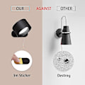 Miniatyrbillede 4 af 5: Genopladelig væglampe sengelampe læselampe genopladelig bærbar touch justerbar natlampe magnetisk suge kabinetlampe (sort) {GKS}