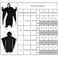 Miniatyrbild 2 av 4: 5-14 år Barn Halloween Scream Cosplay Kostym Spöke Barn Fancy Dress Outfit med Mask 10-12 Years
