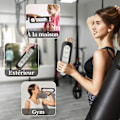 Miniatyrbild 4 av 7: Glasvattenflaska med Bambulock - 1000ml Sportdrycksflaska med Tidsmarkering, Återanvändbar Krossäker Silikonhylsa för Träning Gym Utomhus Black