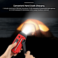 Miniatyrbilde 4 av 5: Dynamo Radio, BR-Vie 2000mAh AM/FM/NOAA Solcelle Håndsveiv Radio, Bærbar Nødradio Lommelykt Mobiltelefonlader, SOS for Utendørs Nødsituasjoner